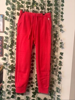 FP Movement by Free People Red Fleece Jogger Pants